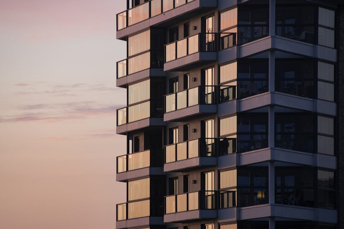 A modern apartment building